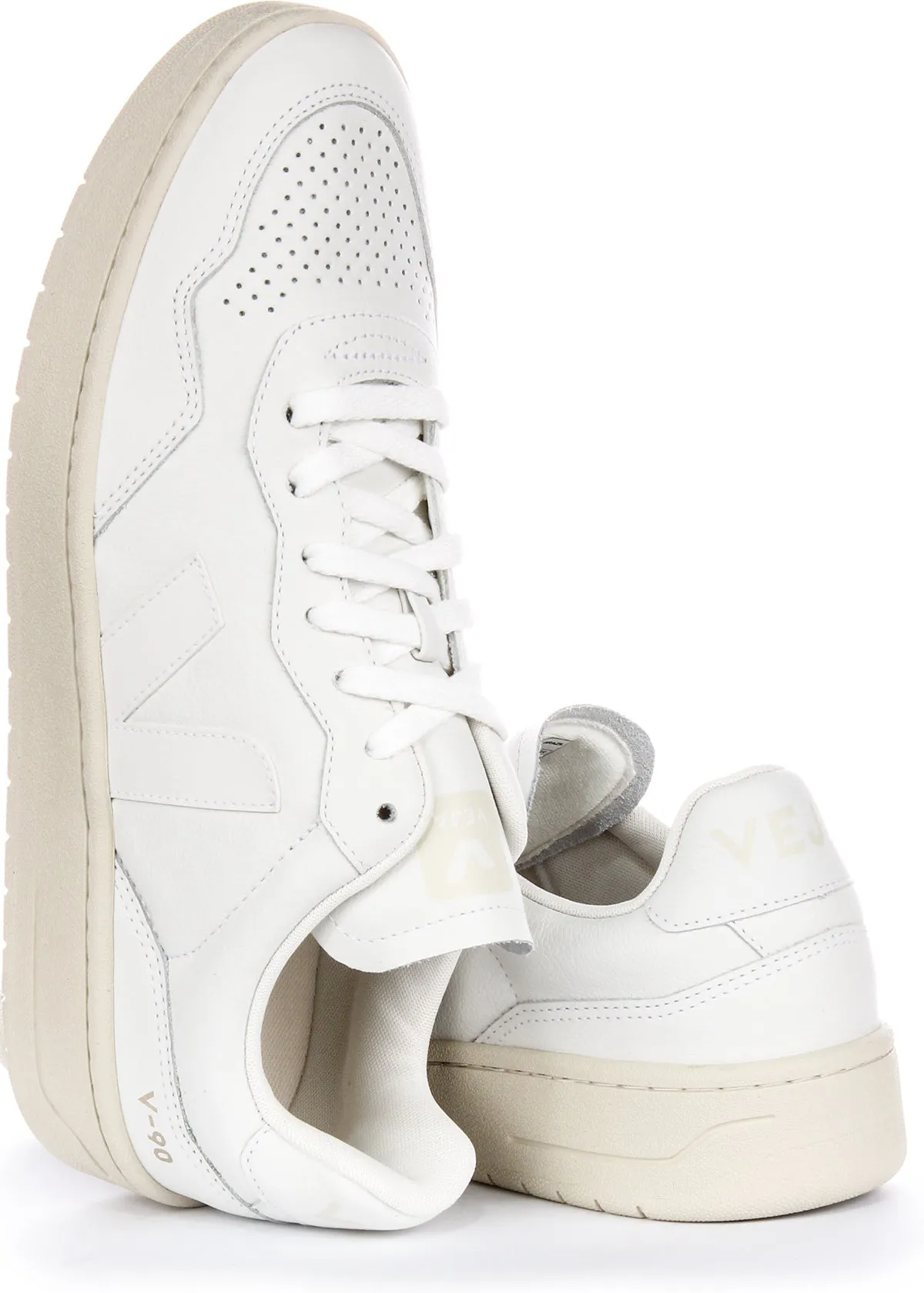 Fit Drive Veja V 90 Leather In Off White For Women
