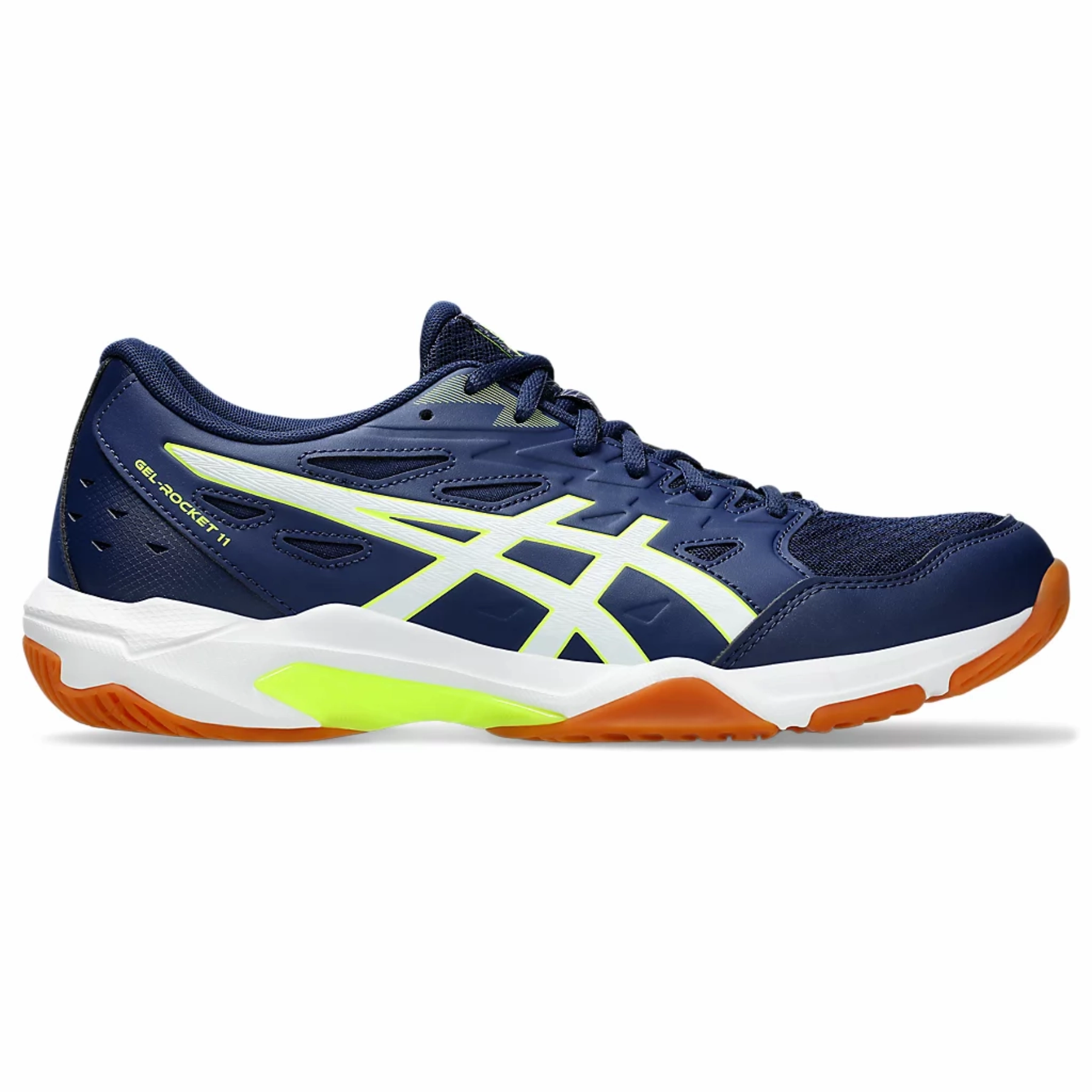 Asics Gel-Rocket 11 Men Multi Court Shoes - Blue Expanse/Safety Yellow
