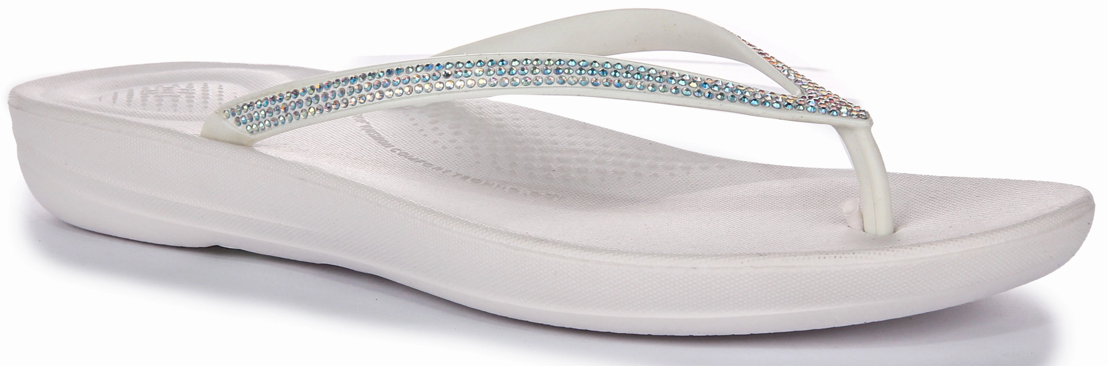 Fitflop Iqushion Sparkle In White For Women Comforting Footwear