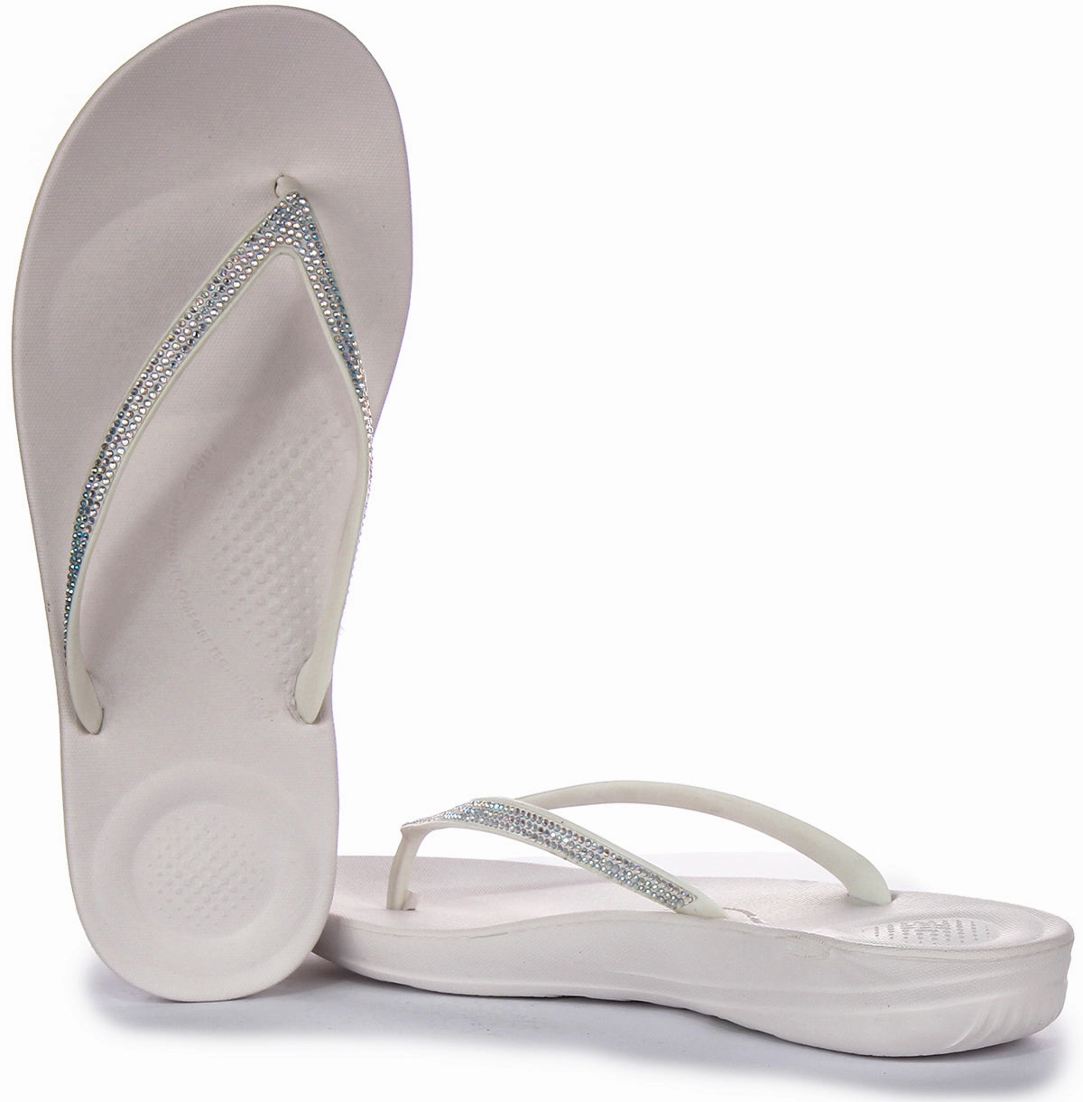 Fitflop Iqushion Sparkle In White For Women water proof
