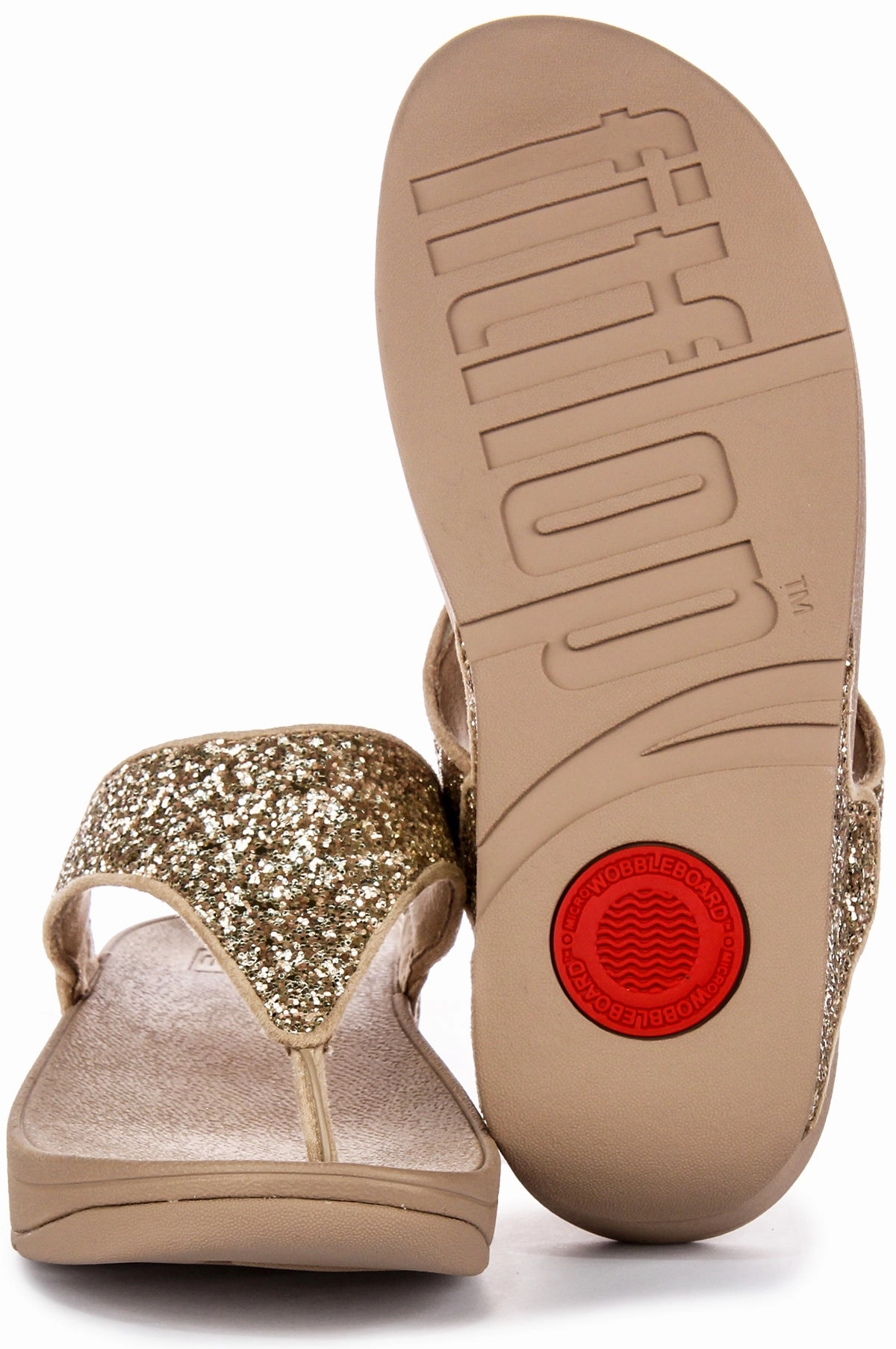 Fitflop Lulu Glitter In Gold For Women Ergonomic Design