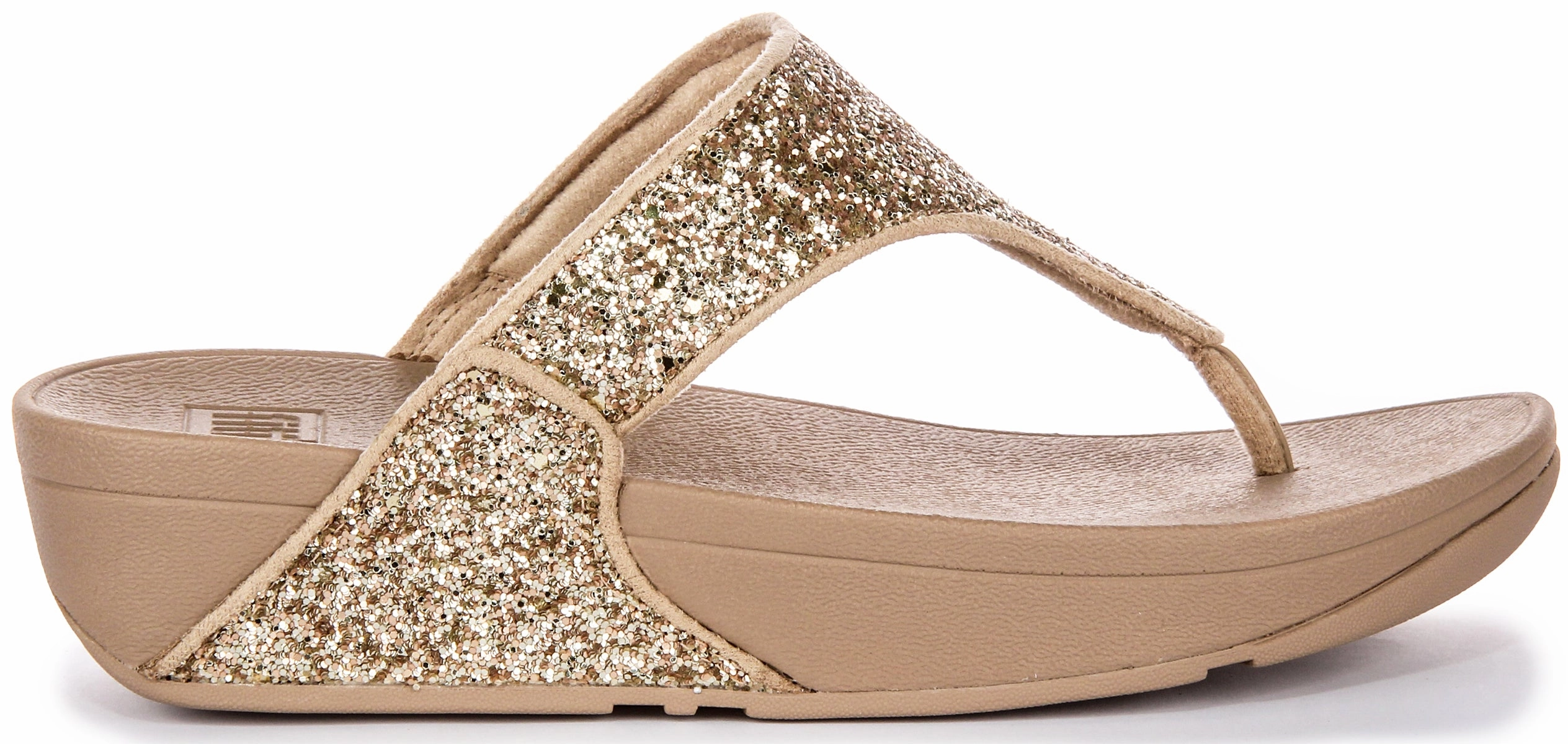 Fitflop Lulu Glitter In Gold For Women Ergonomic Design