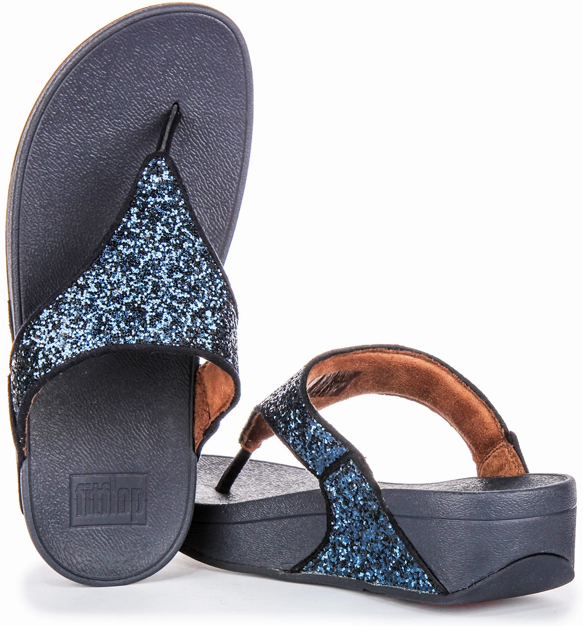 Fitflop Lulu Glitter In Midnight For Women Flexible Sole
