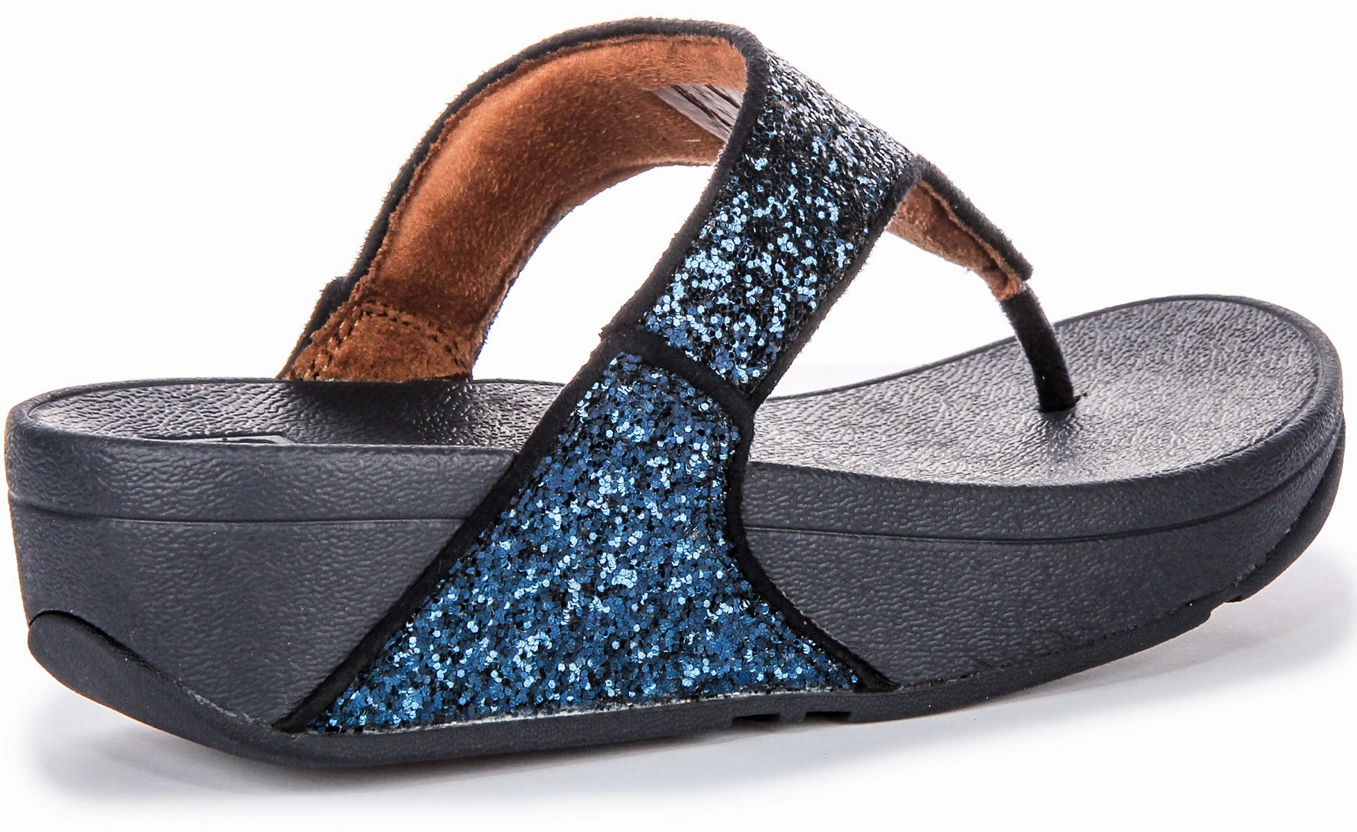 Fitflop Lulu Glitter In Midnight For Women Flexible Sole