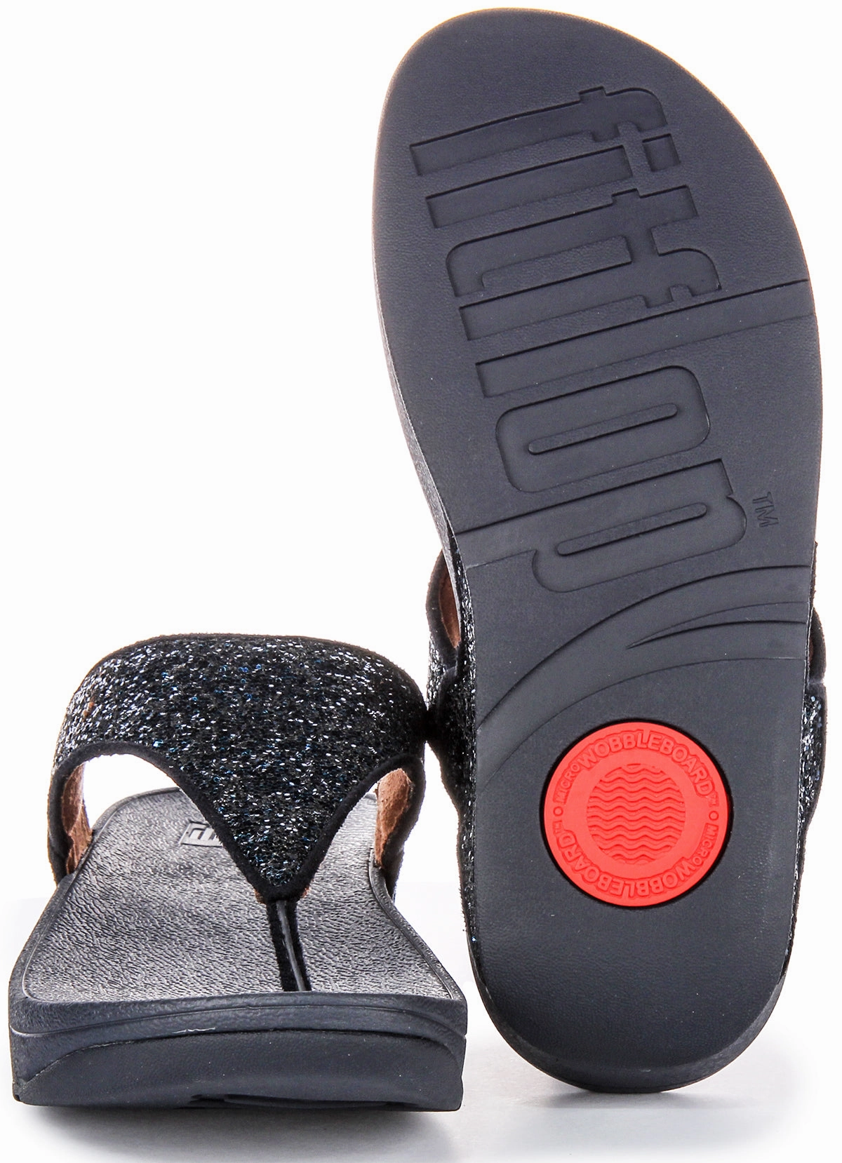 Fitflop Lulu Glitter In Midnight For Women Flexible Sole