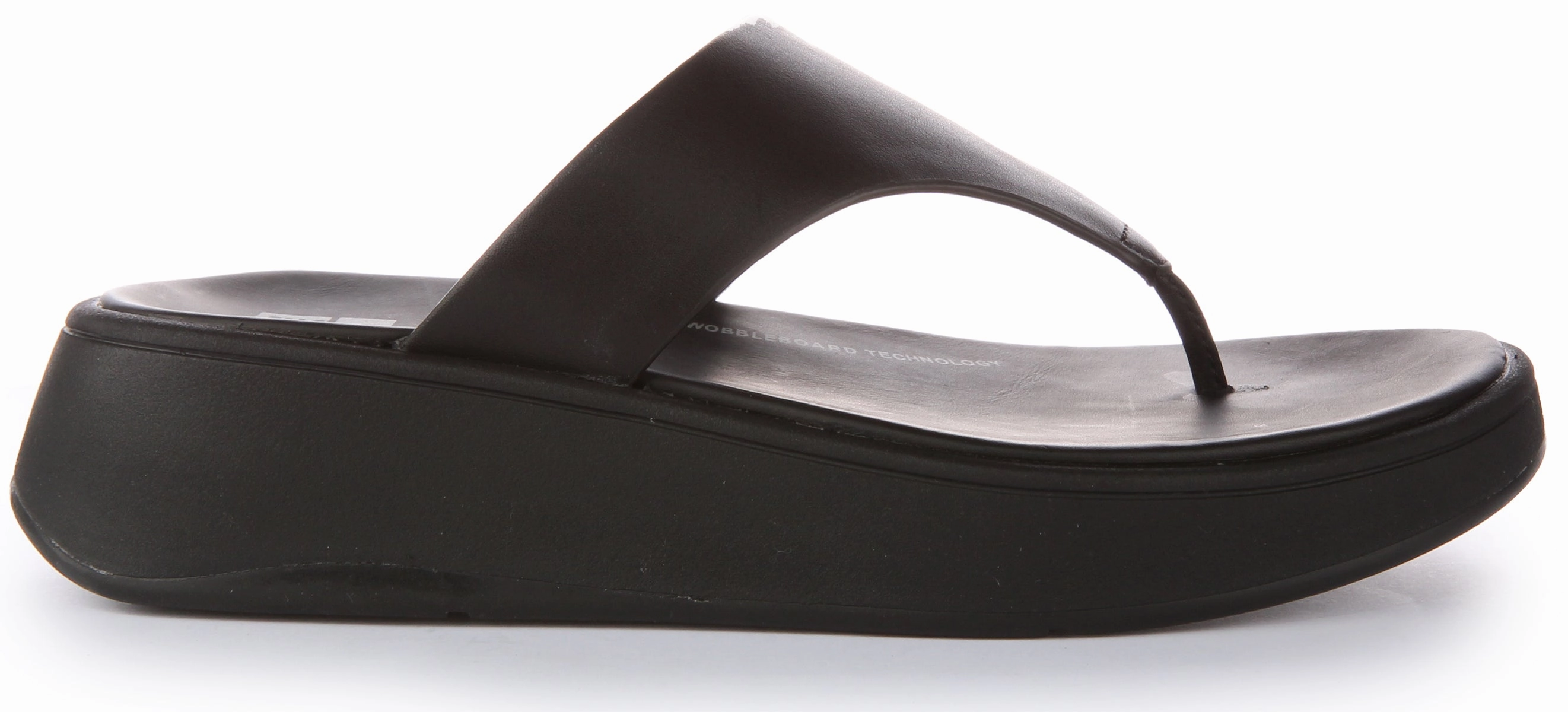 Fitflop Toe Post Platform In Black For Women Breathable Fit