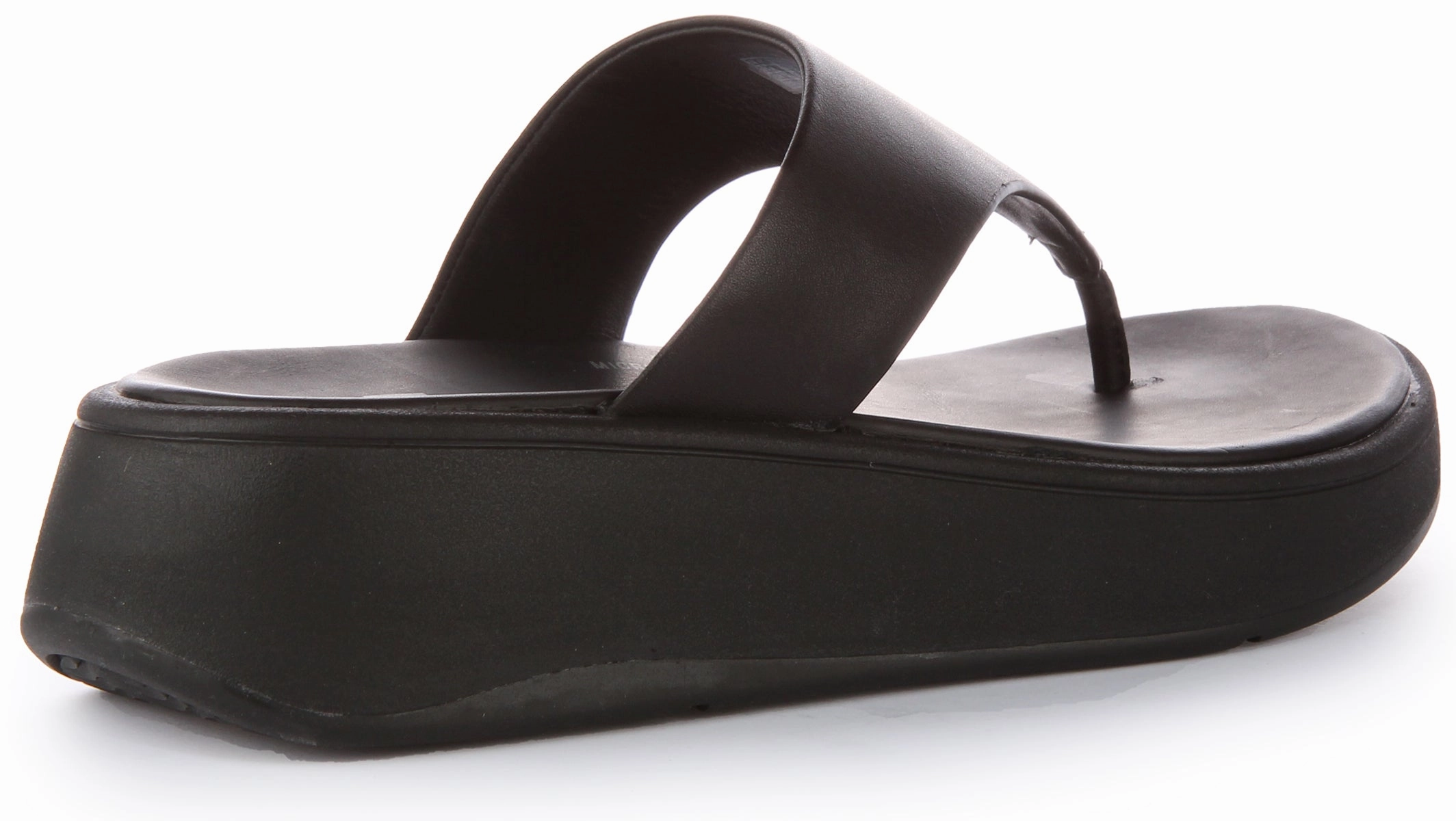 Fitflop Toe Post Platform In Black For Women Breathable Fit