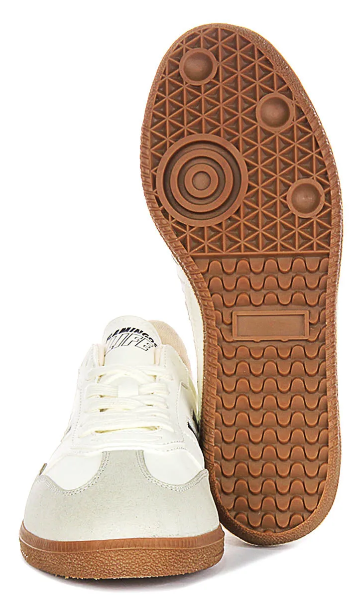 Flamingos Life Burela Slim In White Black Sneakers Lateral Support