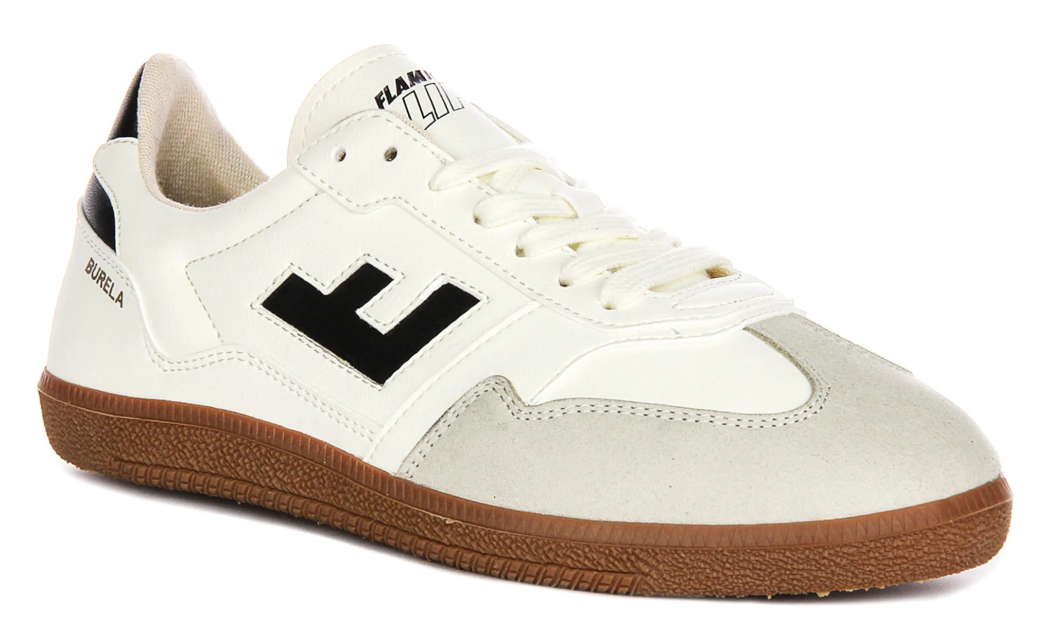 Flamingos Life Burela Slim In White Black Sneakers Stair Workout