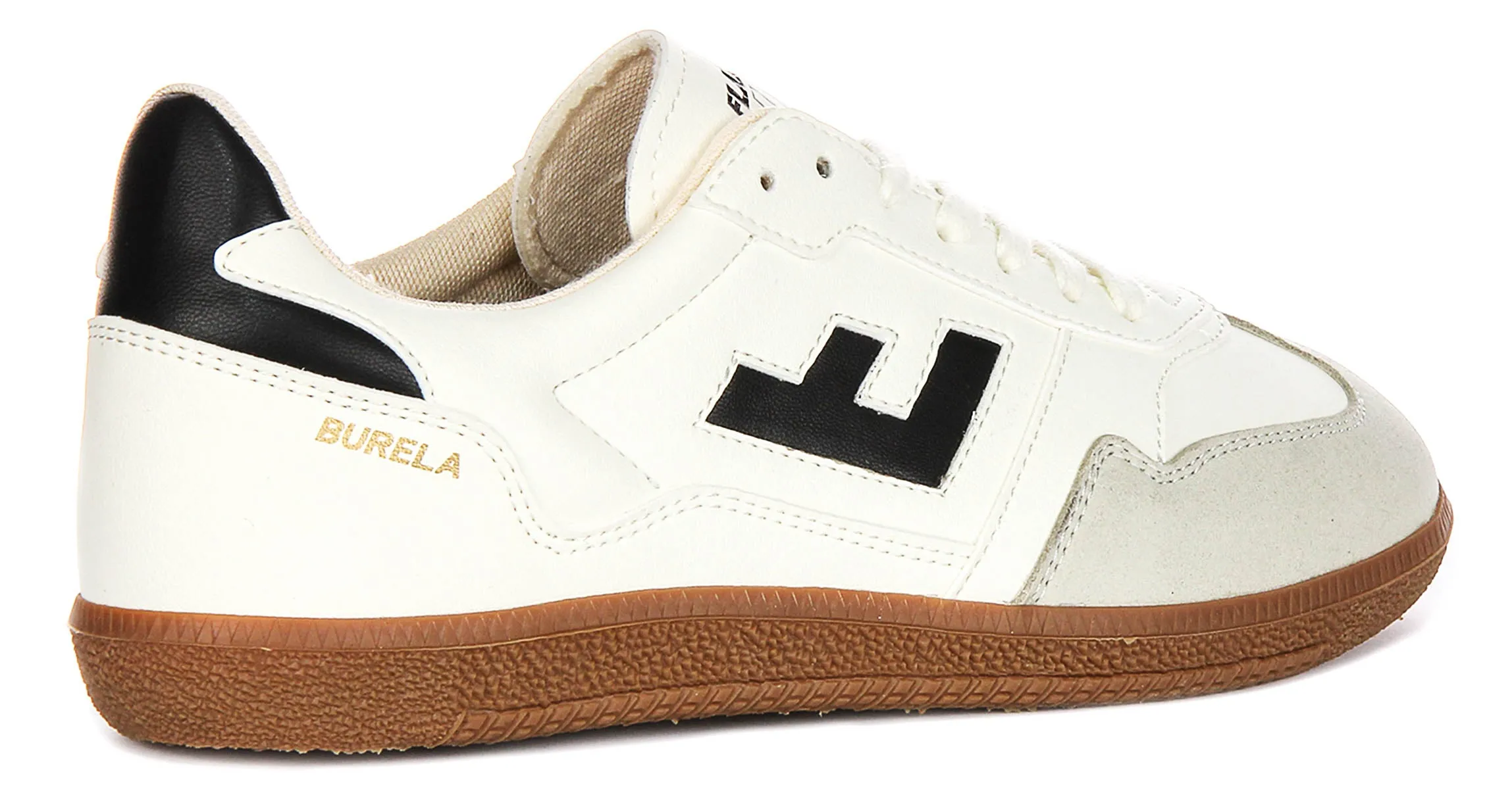 Flamingos Life Burela Slim In White Black Sneakers Lateral Support