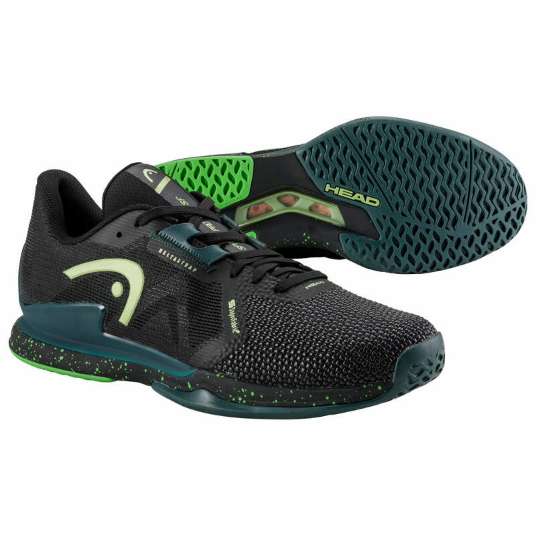 Flat Ground Head Sprint Pro 3.5 SF Men Tennis Shoes - Black Forest Green