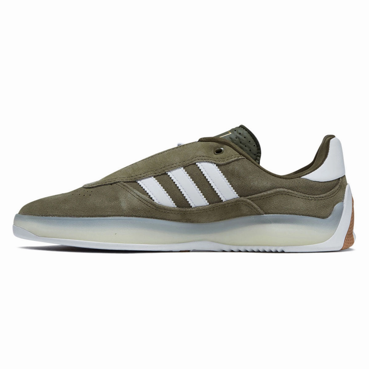 Flat Impact Adidas Puig Shoes - Olive Strata/Ftwr White/Gold Metallic