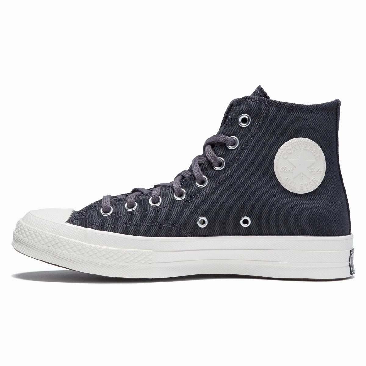 Flat Impact Converse Chuck 70 Hi Textured Shoes - Plum Cove/Black/Egret