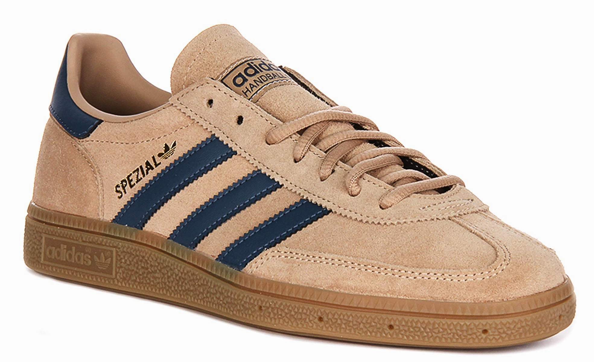Adidas Handball Spezial In Tan Suede For Women Foot Mapping Power Grip