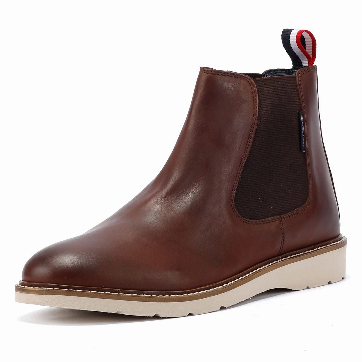 Flex Motion Ben Sherman Hampton Leather Men's Burgundy Chelsea Boots