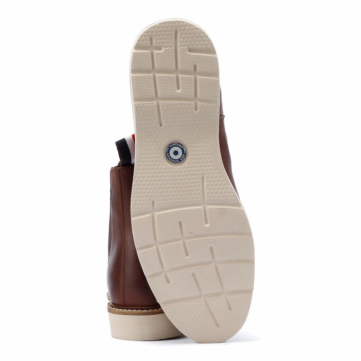 Flex Motion Ben Sherman Hampton Leather Men's Burgundy Chelsea Boots