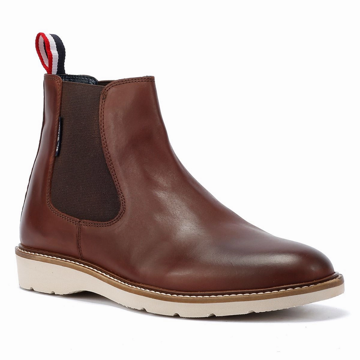 Flex Motion Ben Sherman Hampton Leather Men's Burgundy Chelsea Boots