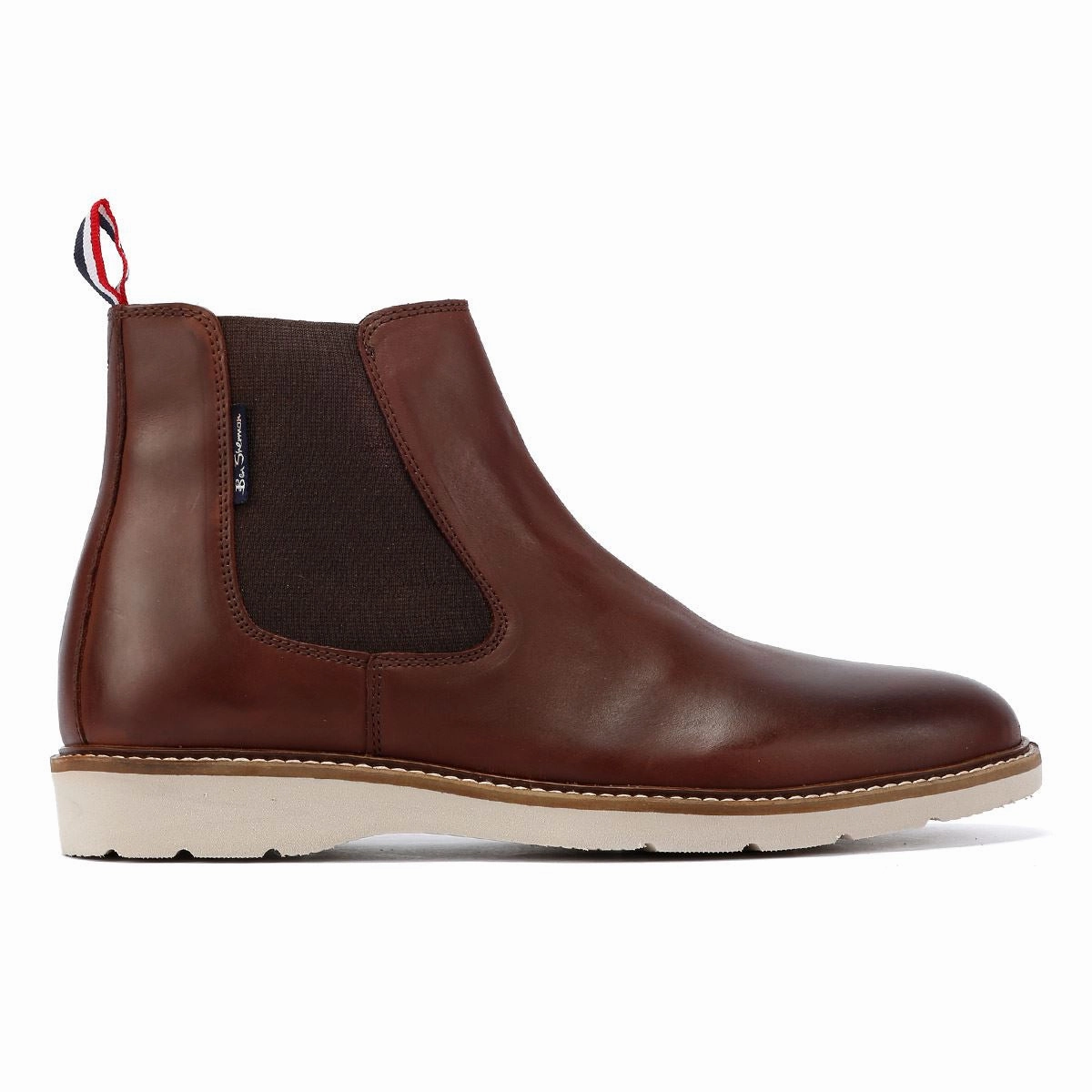 Flex Motion Ben Sherman Hampton Leather Men's Burgundy Chelsea Boots