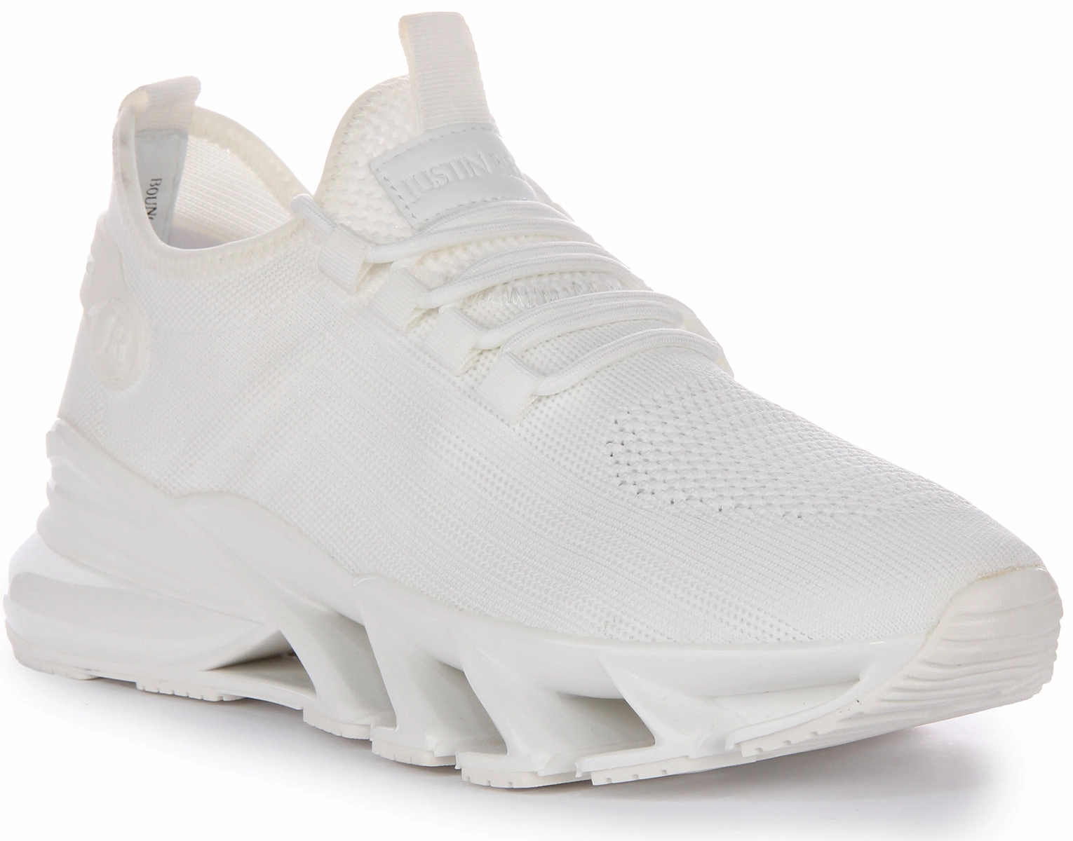 Work Ready Snow Jog Justinreess England Bounce 5 Running Trainer In White