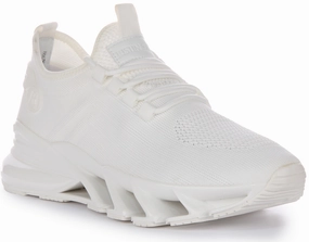 Work Ready Snow Jog Justinreess England Bounce 5 Running Trainer In White