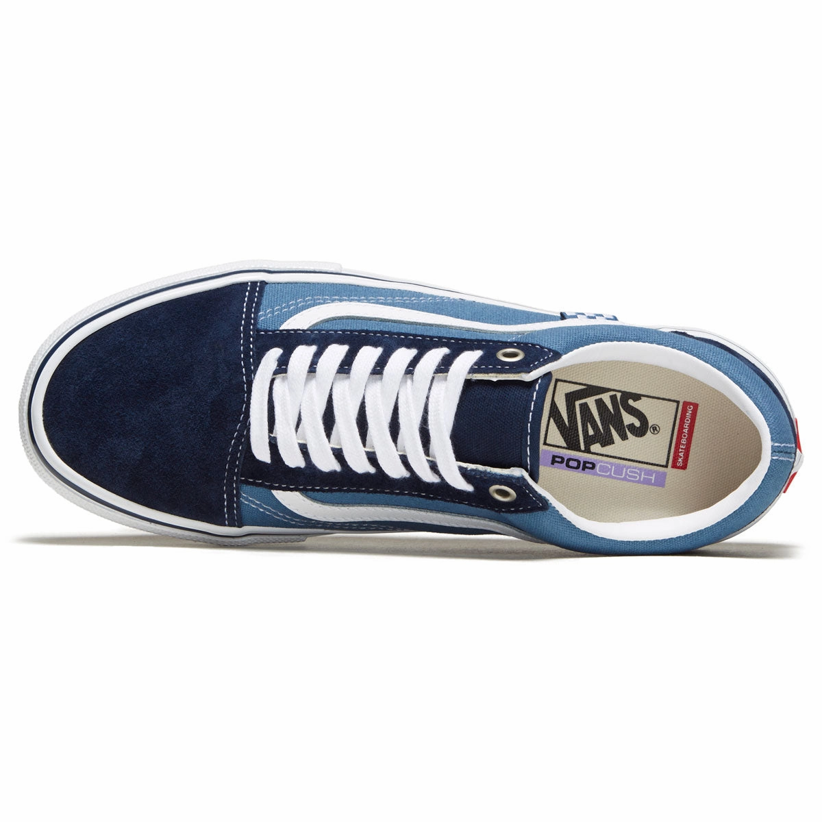 Flex Spin Vans Skate Old Skool Shoes - Navy/White