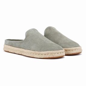 Student wear Kick Hike TOMS Santiago Suede Men's Vetiver Grey Mules