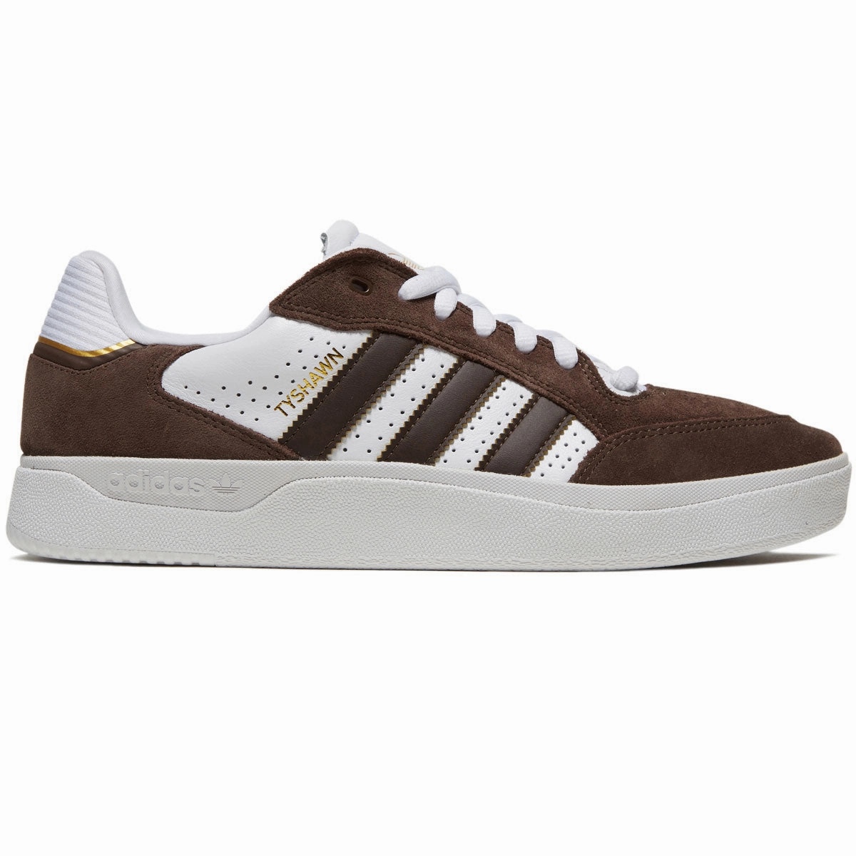 Adidas Tyshawn Low Shoes - Brown/White/Gold Metallic Durable Build Quick Step