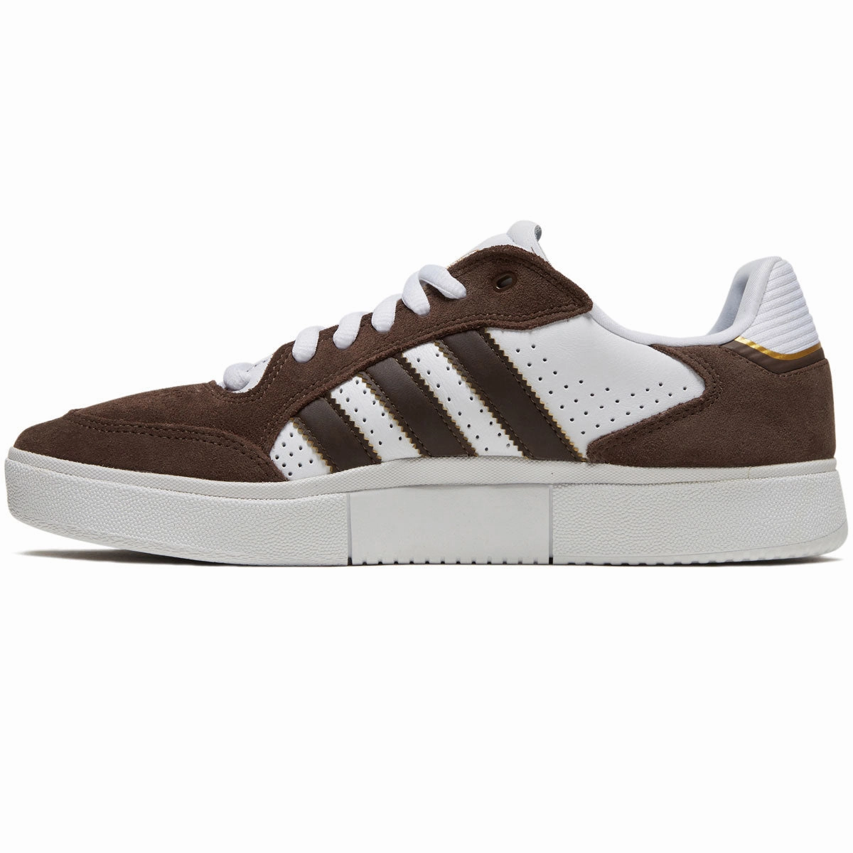 Flex Step Adidas Tyshawn Low Shoes - Brown/White/Gold Metallic