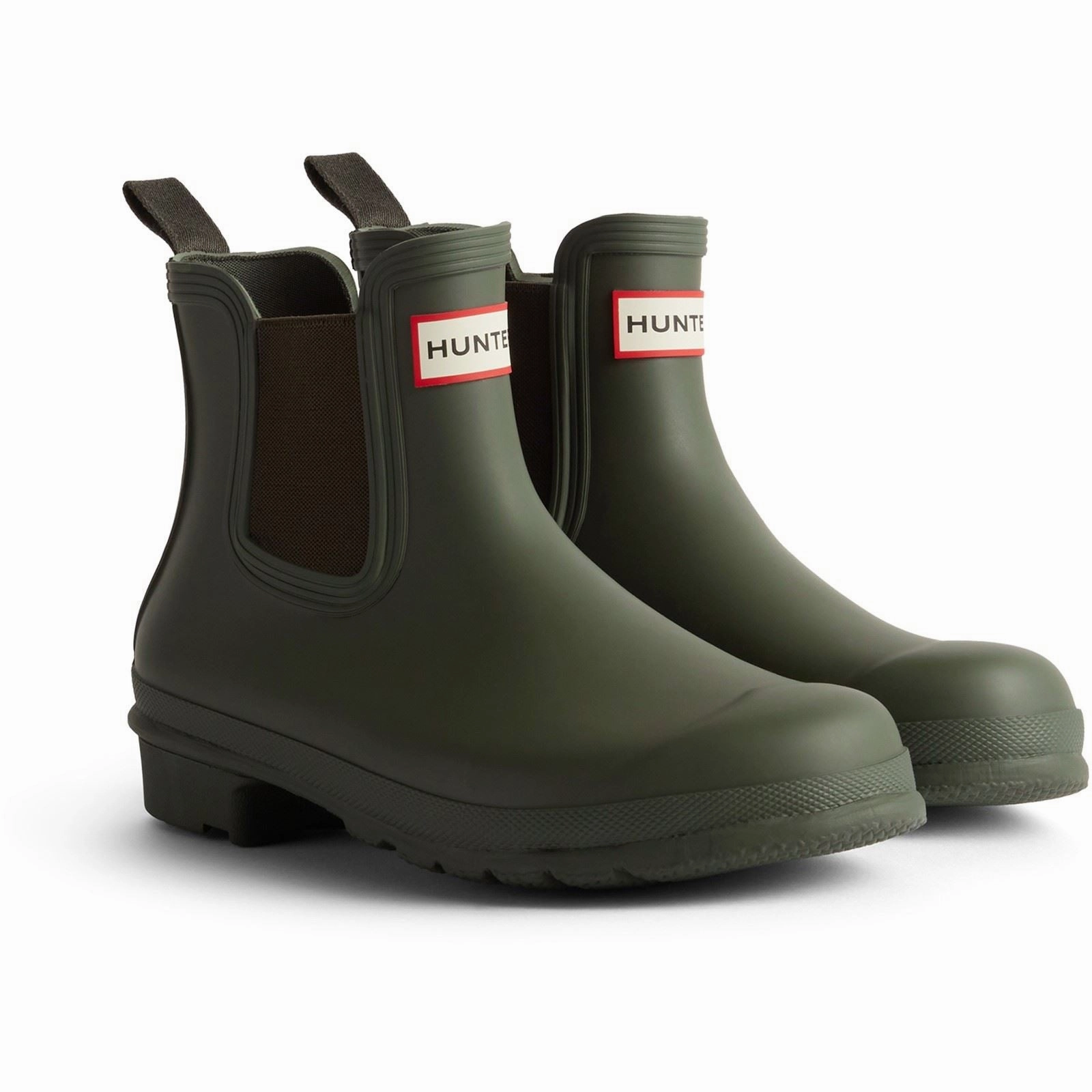 Winter Safe Hunter Original Chelsea Boot Rubber Women's Dark Olive Wellington Boots