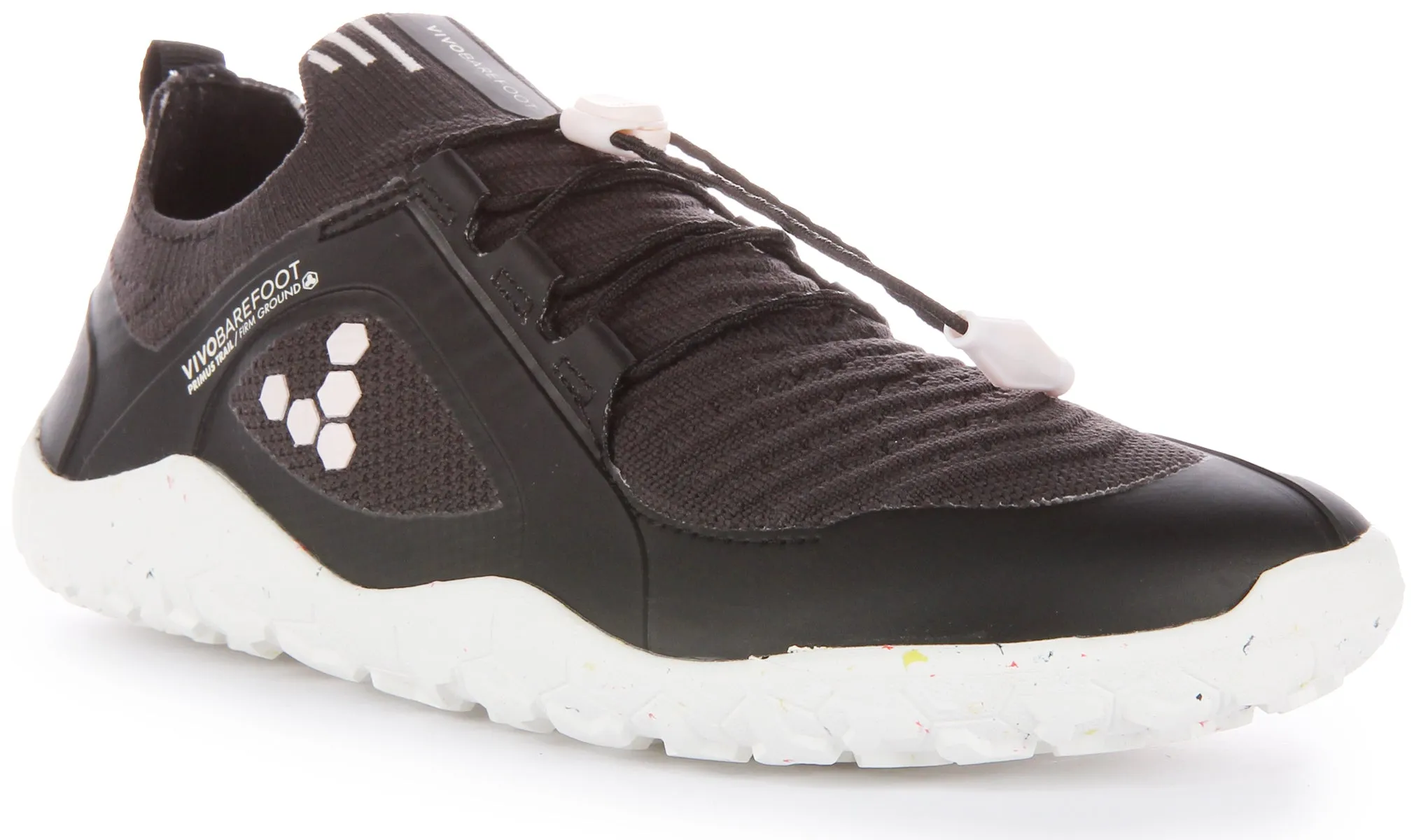Sprint Ready Mobility Support Vivobarefoot Primus Trail In Black White For Women