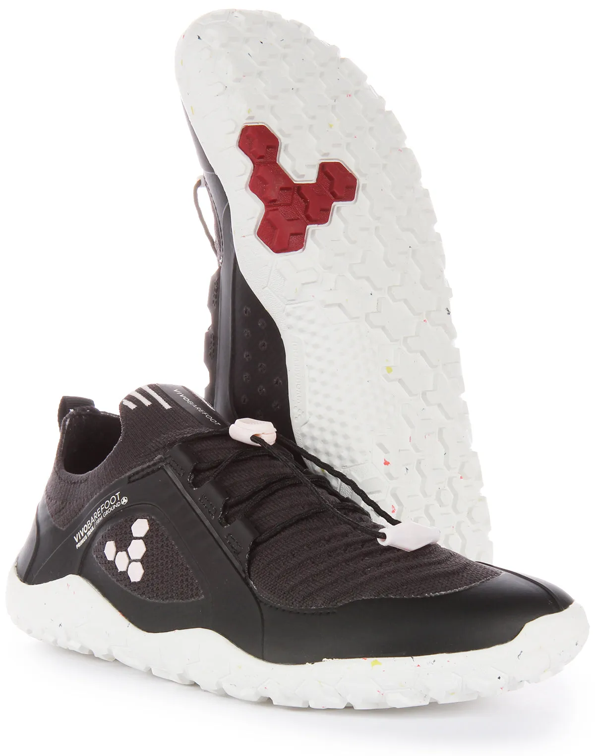 Flexible Design Vivobarefoot Primus Trail In Black White For Women