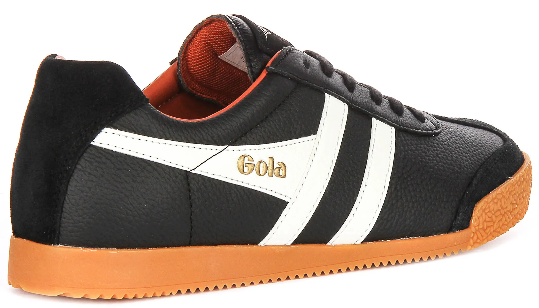 Flexible Fit Gola Classics Harrier Leather In Black White For Men