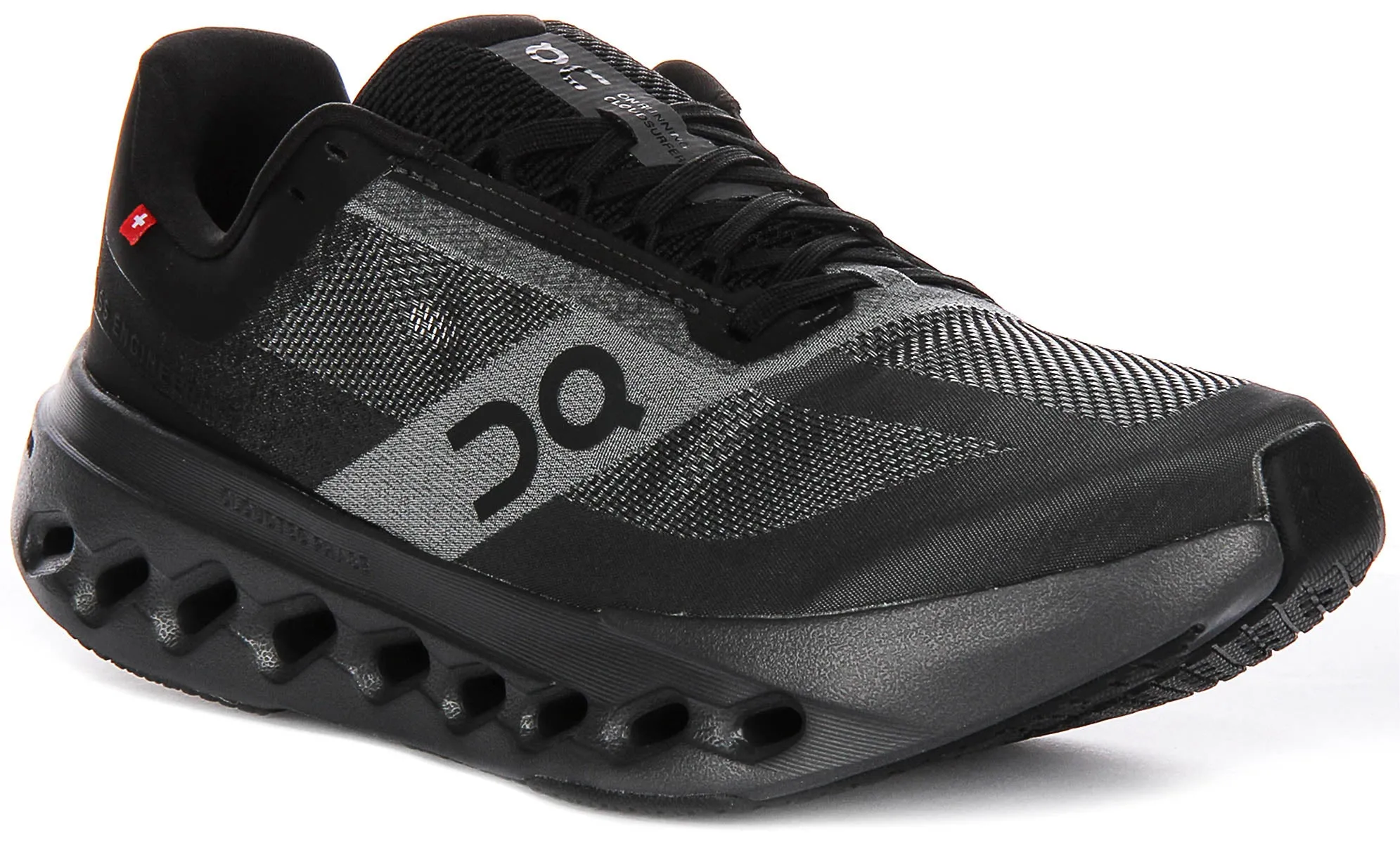Multi-zone tread allows cross-surface adaptability On Running Cloudsurfer NXT In Black Grey For Women