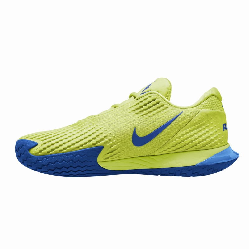 Flexible Body Build Nike Court Zoom Vapor Cage 4 Rafa Lt Lemon Twist/Game Royal-Lt Photo Blue Men Hard Court Tennis Shoes -