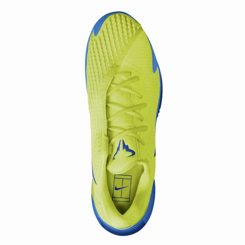 Flexible Body Build Nike Court Zoom Vapor Cage 4 Rafa Lt Lemon Twist/Game Royal-Lt Photo Blue Men Hard Court Tennis Shoes -