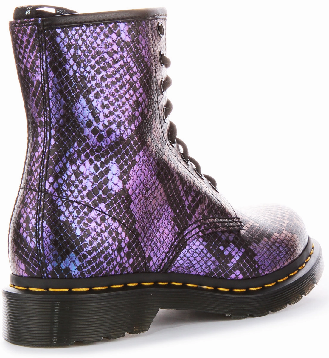Flexible Ride Dr Martens 1460 Snake In Black Purple For Women