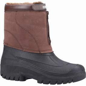 Winter Rain Protection Cotswold Venture Synthetic Brown Wellington Boots