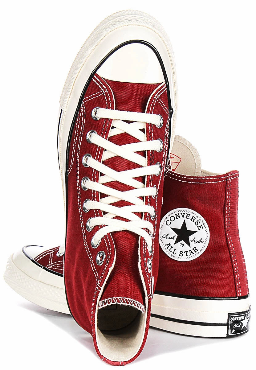 Flexible Step-In Comfort Converse Chuck 70s A10523C High Top In Dark Red