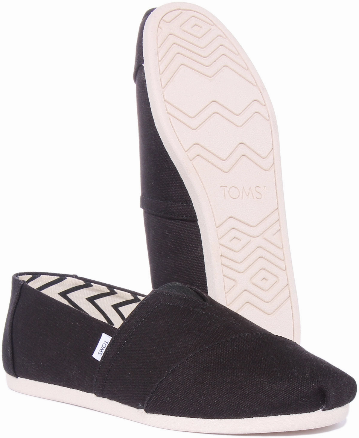 Flexible Step-On Glide Layer Toms Alpargata In Black For Men