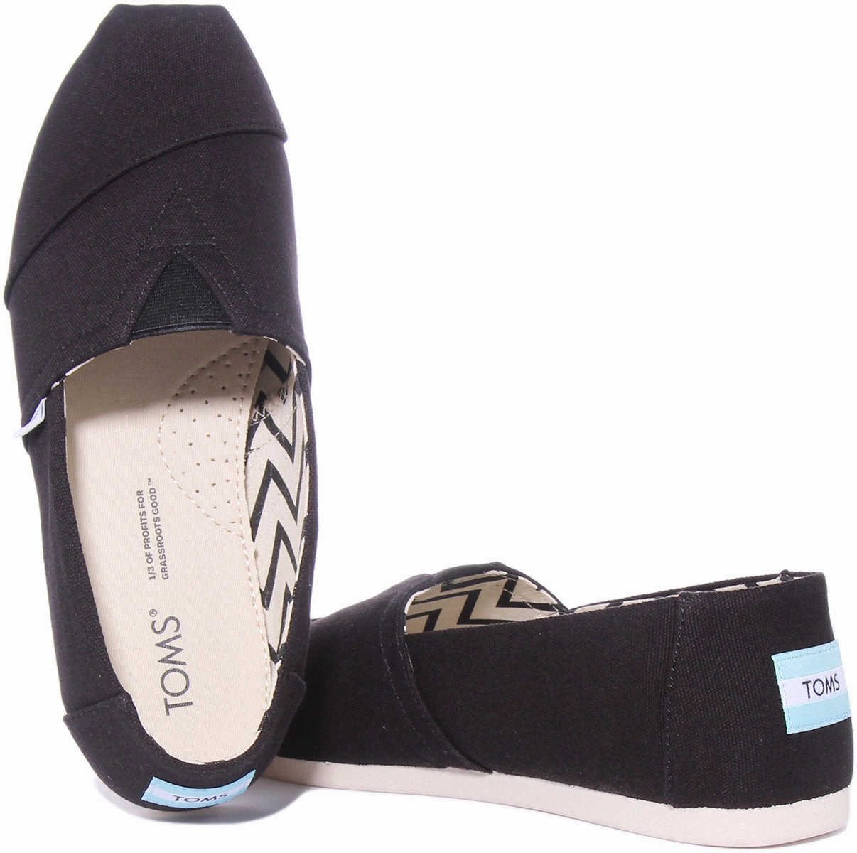 Flexible Step-On Glide Layer Toms Alpargata In Black For Men