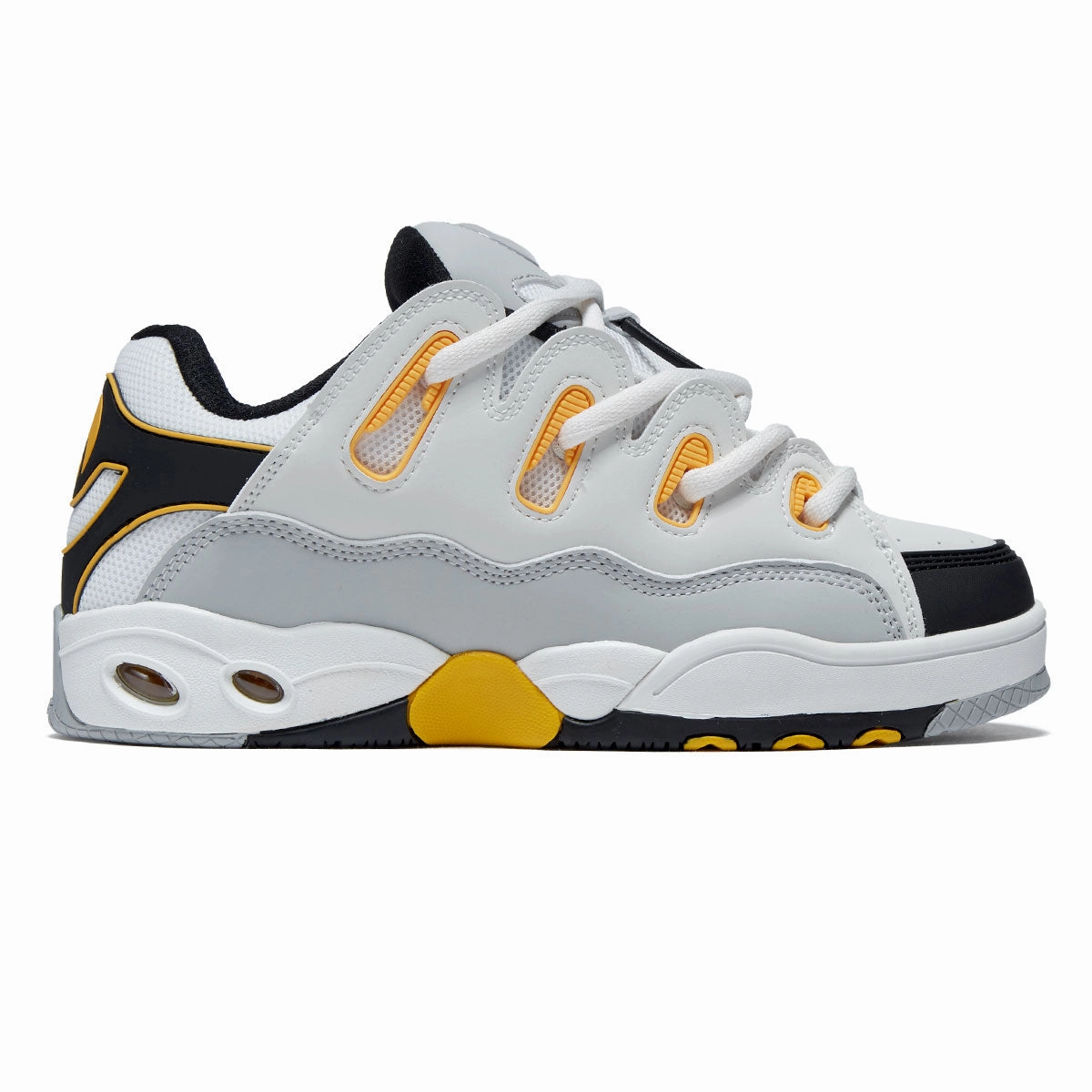 Trend Ride Quick lacing Osiris D3 OG Shoes - White/Grey/Yellow