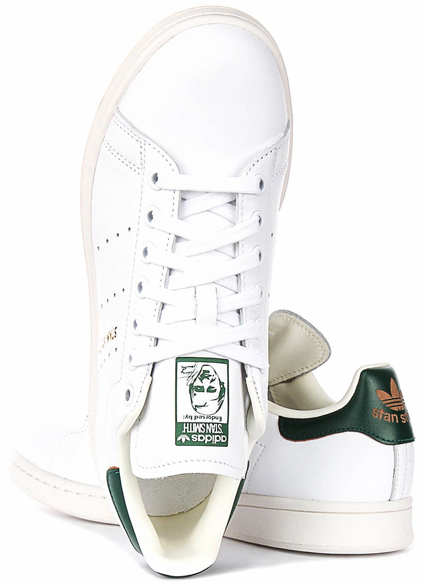 Flexible Upper Material Design Adidas Stan Smith In White Green For Men