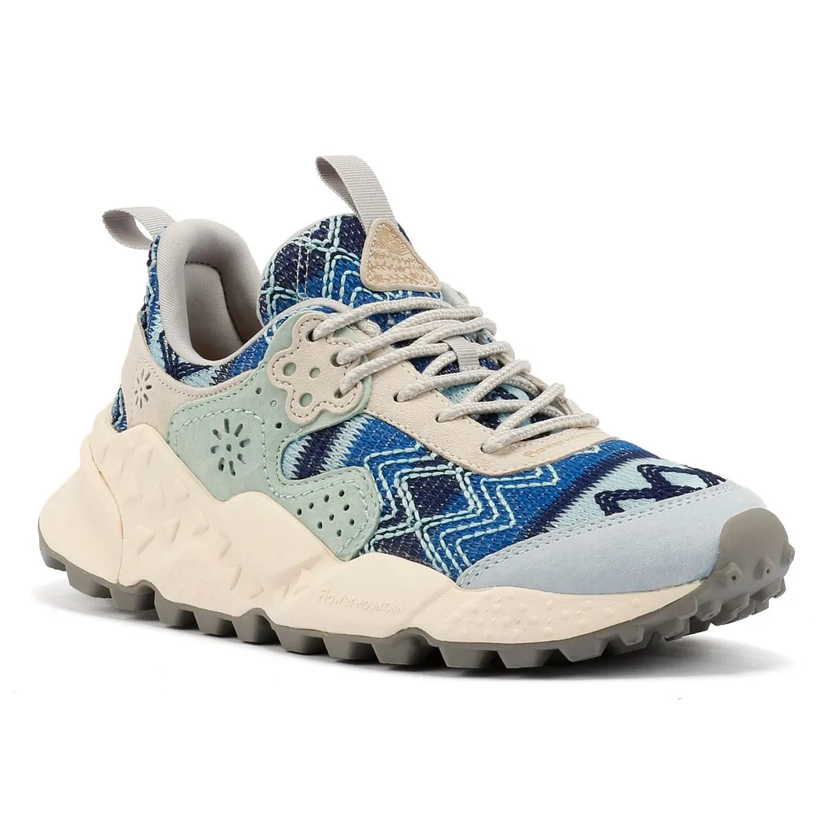 Flower Mountain Kotetsu Knit Women's Blue Aztec Trainers Bounce Tech