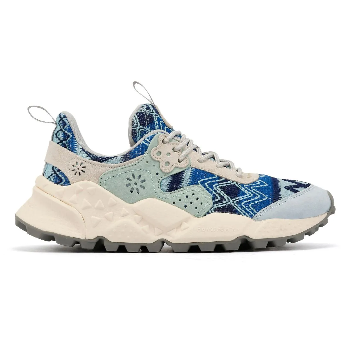 Flower Mountain Kotetsu Knit Women's Blue Aztec Trainers Bounce Tech