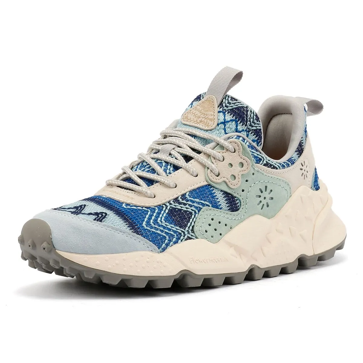 Flower Mountain Kotetsu Knit Women's Blue Aztec Trainers Bounce Tech