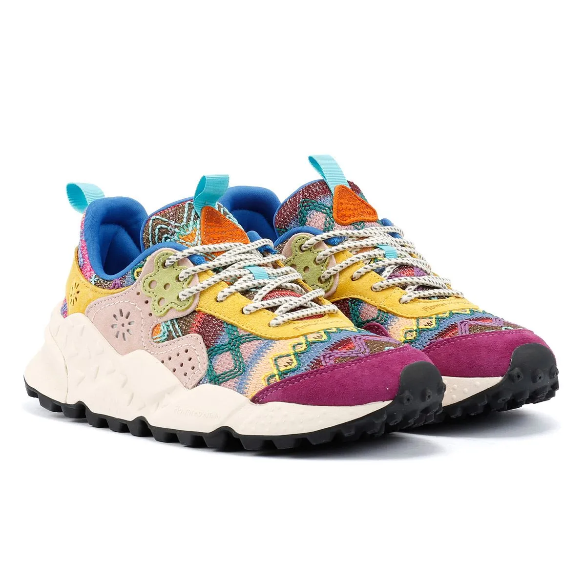 Flower Mountain Kotetsu Knit Women's Purple Aztec Trainers Foam Base Stable Frame