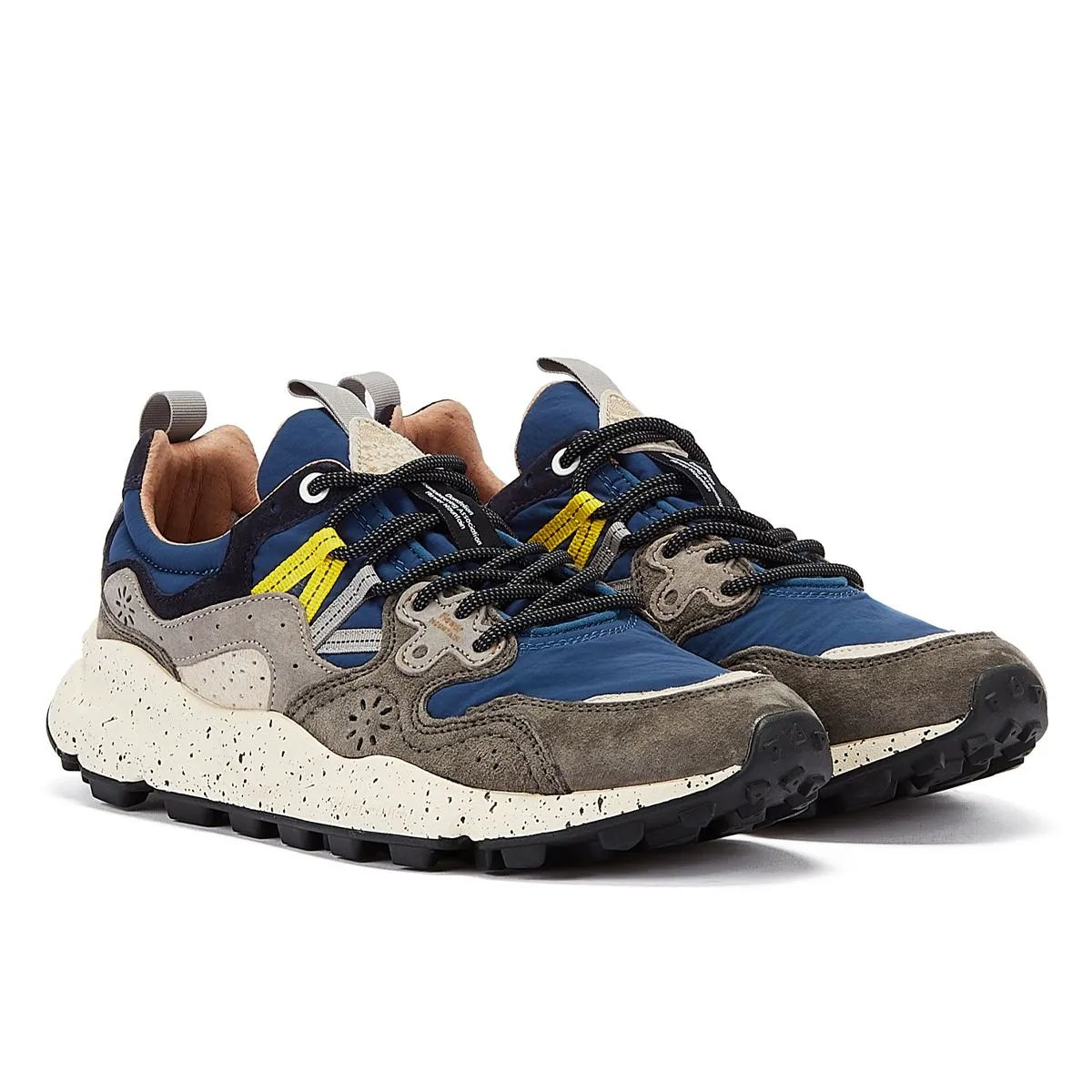 puncture resistant Flower Mountain Yamano Suede Men's Grey/Blue Trainers