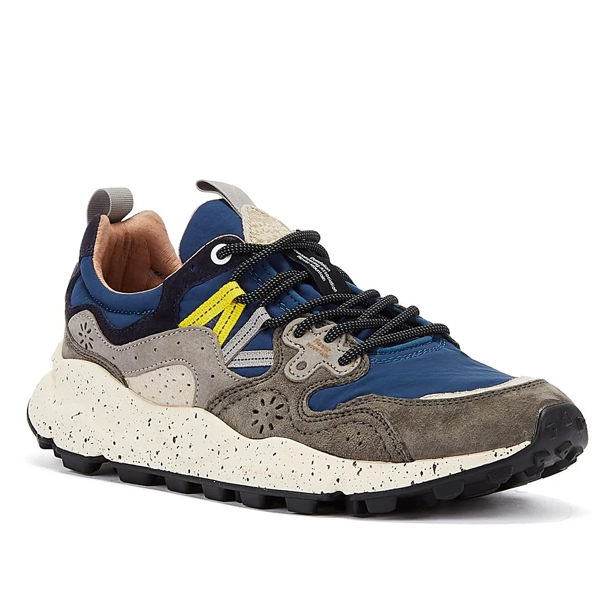 Flower Mountain Yamano Suede Men's Grey/Blue Trainers Foam Support