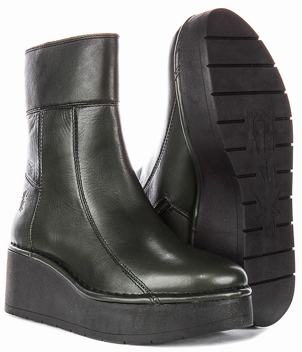 Fly London Hann248 In Dark Green For Women Rush Trek