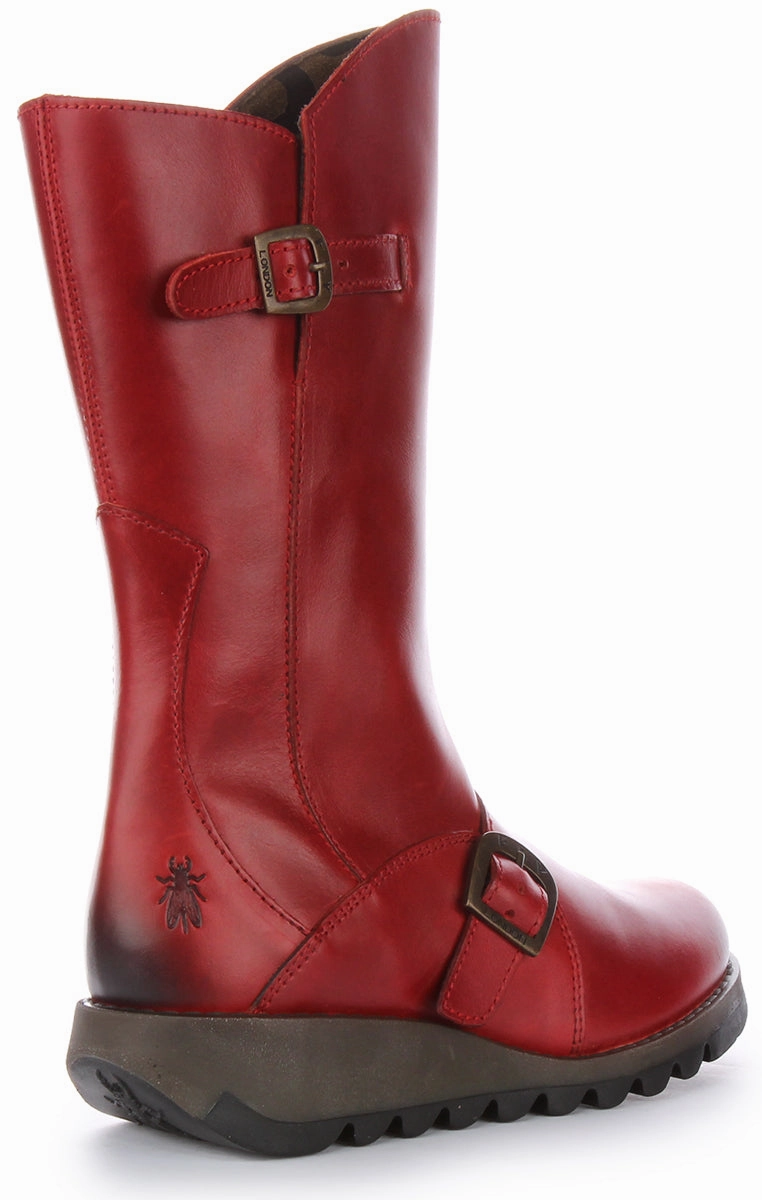 Fly London Mes 2 In Red For Women Tread Tech
